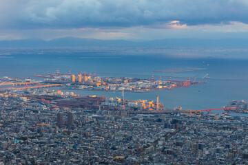 日本の風景・冬　兵庫県神戸市　掬星台からの眺望
