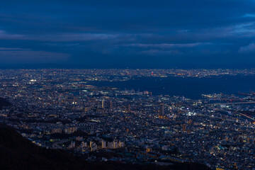 日本三大夜景　兵庫県神戸市　掬星台からの眺望