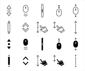 scroll up and down icon