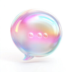 Obraz premium Colorful Speech Bubble with Reflection and Shine for Communication Use