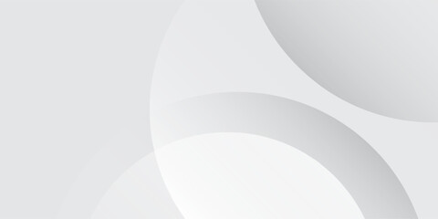Abstract grey white background with circle wave. Suitable for banner, backdrop, brochure, poster, invitation. Vector illustration. eps 10