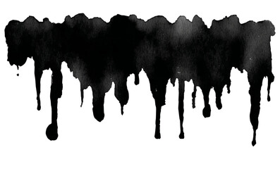 Black Ink Dripping Texture Abstract Background