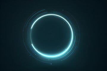 tranquil blue holographic waves forming a circular breathing interface with calming futuristic motion