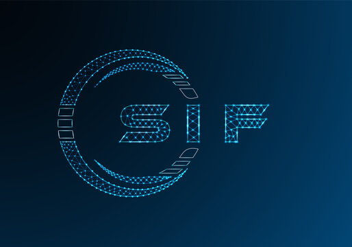 SIF low poly letter logo vector design. SIF lower poly logo design. Low poly logo.