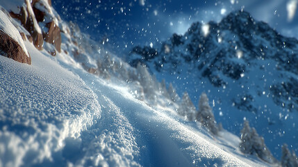 Snowy Mountain Path