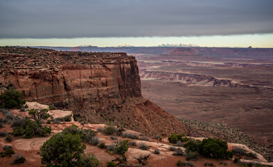 A Storm in the Distance, Grand View Point Overlook, Canyonlands National Park, Utah