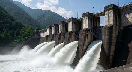 Hydroelectric dam power station water energy electricity generation alternative resource