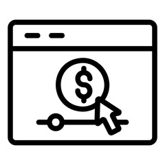 cost per click Line Icon