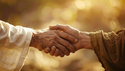 Lending helping hand is associated with the savior Jesus Christ. 