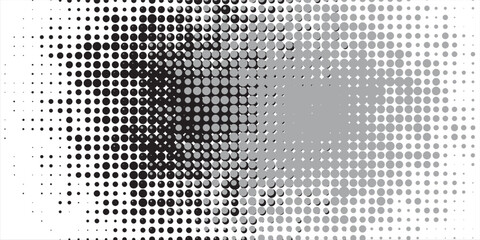 Fototapeta premium Aeathetic Circle gradient halftone dots background. Pop art template, texture.Eps 10