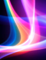 Glowing abstract wave light digital technology background.