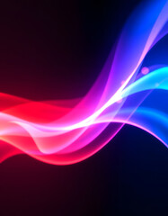 Obraz premium Glowing abstract wave light digital technology background.