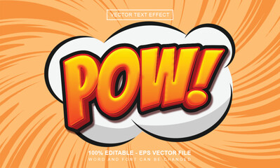 Pow comic editable text effect