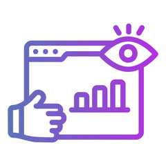 impression raye Gradient icon