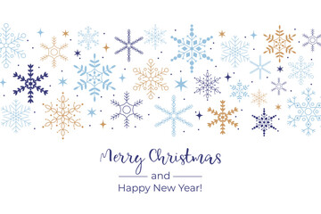 Snowflake frame, Christmas background template, New Year design template, winter decoration