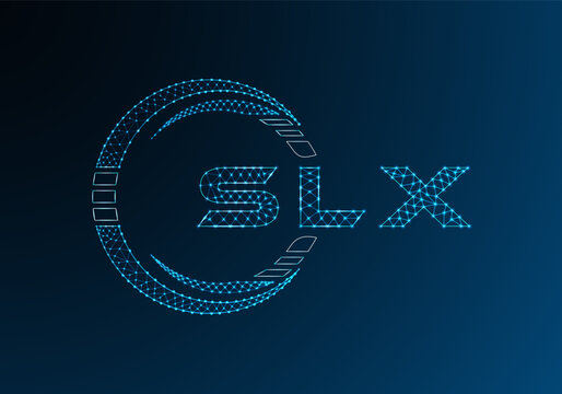 SLX low poly letter logo vector design. SLX lower poly logo design. Low poly logo.