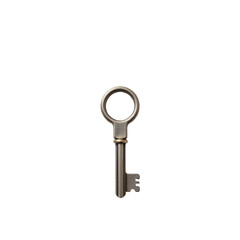 Antique Metal Key on Isolated Black Background for Creative Use