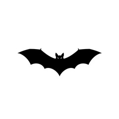Fototapeta premium Silhouette of a Bat Nature's Vector Icon for Spooky Nights, A Symbol of Mystery and the Enchantment of Nocturnal Wildlife