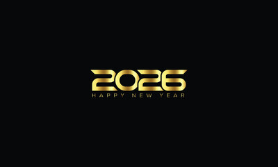 2026 happy new year logo text design set 2026 number design template collection