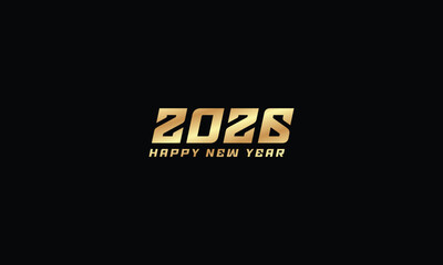 2026 happy new year logo text design set 2026 number design template collection