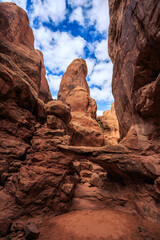 Arch Formation in the Fiery Furnace, Fiery Furnace Hiking Trail, Arches National Park, Utah