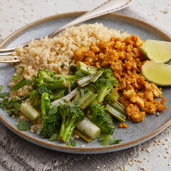 Quinoa Broccoli Tofu