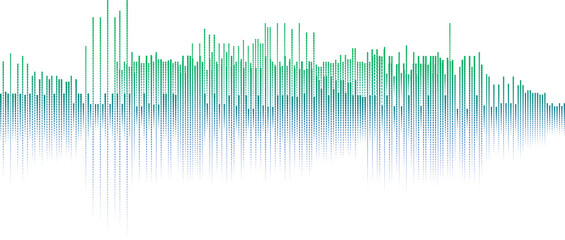 green sound wave. Podcast sound wave line of voice. Record music player. Mobile talk track. Sound waves for voice message. Audio wave	