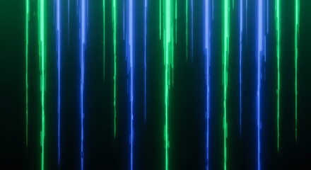 Emerald Sapphire Data Stream Waterfall Abstract