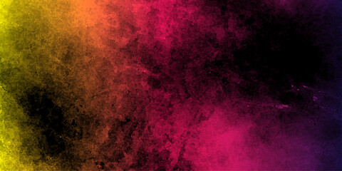 Obraz premium black colorful effect background smoke gunge old pattern. abstract distressed vintage stains and ink splatter elegant antique light colorful art on the black background image space for text canvas .
