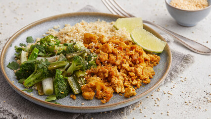 Quinoa Broccoli Tofu