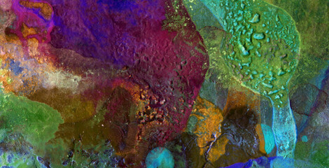 Colorful Artistic Pattern with Gold and Textured Design