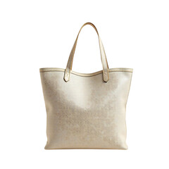 Elegant ivory tote bag with gold trim perfect for shopping trips, errands, or everyday adventures, showcasing style and functionality with modern flair