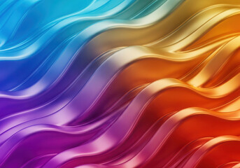 Obraz premium Vibrant rainbow waves of light abstract background