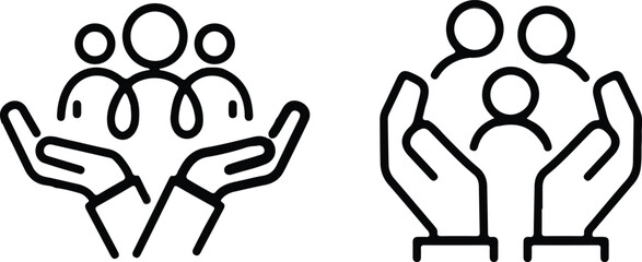 customer care icon set image design vector