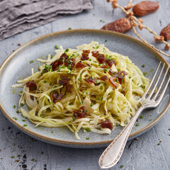 White Cabbage Salad with Mustard Dressing