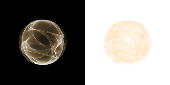 Unique and captivating abstract light patterns emanating from various spheres, ideal for modern artistic themes