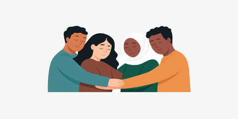 Fototapeta premium Print Peace and unity concept vector illustration