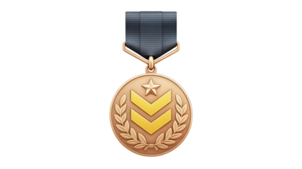 Bronze military medal honors valor and service, perfect for awards and recognition
