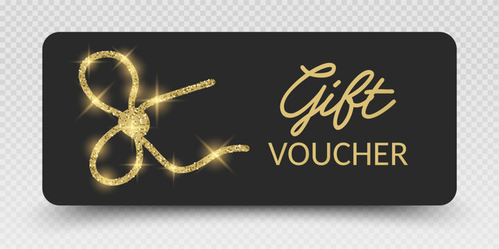 Gift voucher or gift certificate with Glitter vip design holiday sales, and premium product Vector format