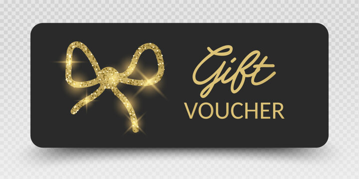 Gift voucher or gift certificate with Glitter vip design holiday sales, and premium product Vector format