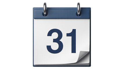 Mark your calendar with this modern 31st day page for important reminders