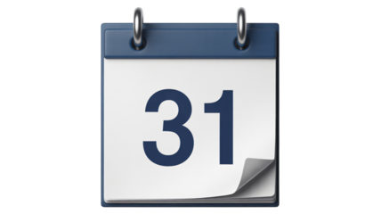Mark your calendar with this modern 31st day page for important reminders