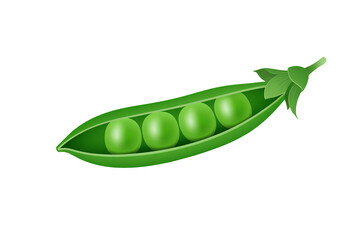 Fresh green peas in pod, vibrant vegetarian ingredient for healthy lifestyle