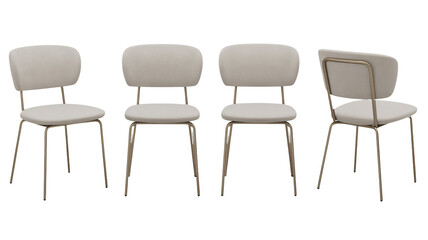 Stylish modern dining chairs with sleek metal frames for contemporary interiors