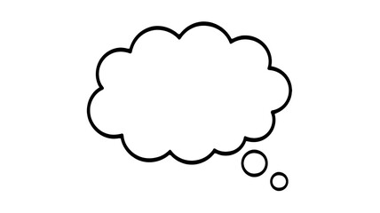 Inspiring thought bubble for creative brainstorming and imagination concepts