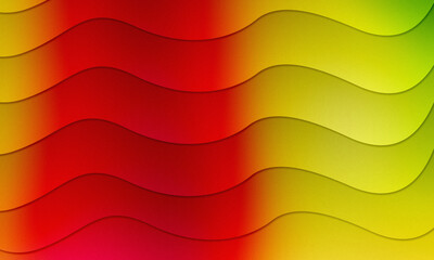 Abstract Wavy Gradient Red to Yellow Background Dynamic Color Transition Pattern