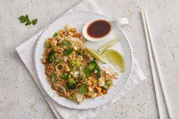 Quinoa with Tofu and Broccoli