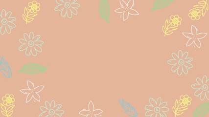 floral pattern seamless background with sketches of flowers and leaves. Perfect for wallpapers, graphic design, and digital projects - Powered by Adobe