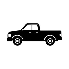 Pickup Truck, Work Truck, Utility Vehicle, and Transport Icon Vector