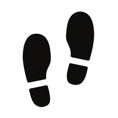 Footprints, Shoe Prints, Steps, Walking Path, and Tracking Icon Vector
